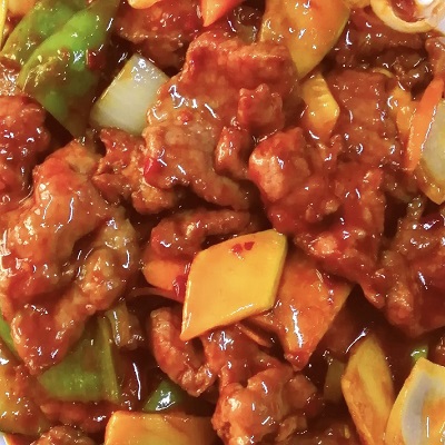 Ternera con salsa picante