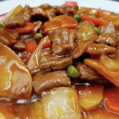 Ternera con salsa ostras